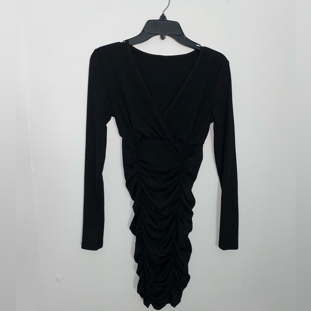Scrunched black dress